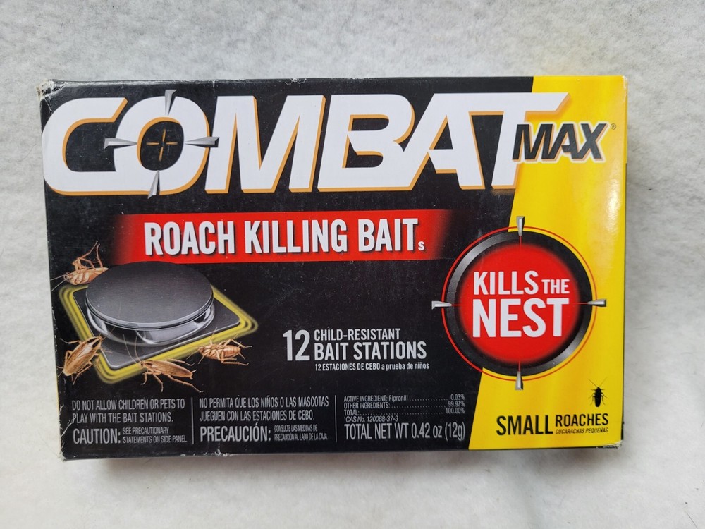 Combat Max Small Roaches Roach Killing Bait Stations 12 ea