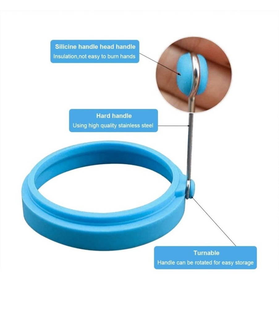 Assorted Color Silicone Egg Ring (4 Pack)