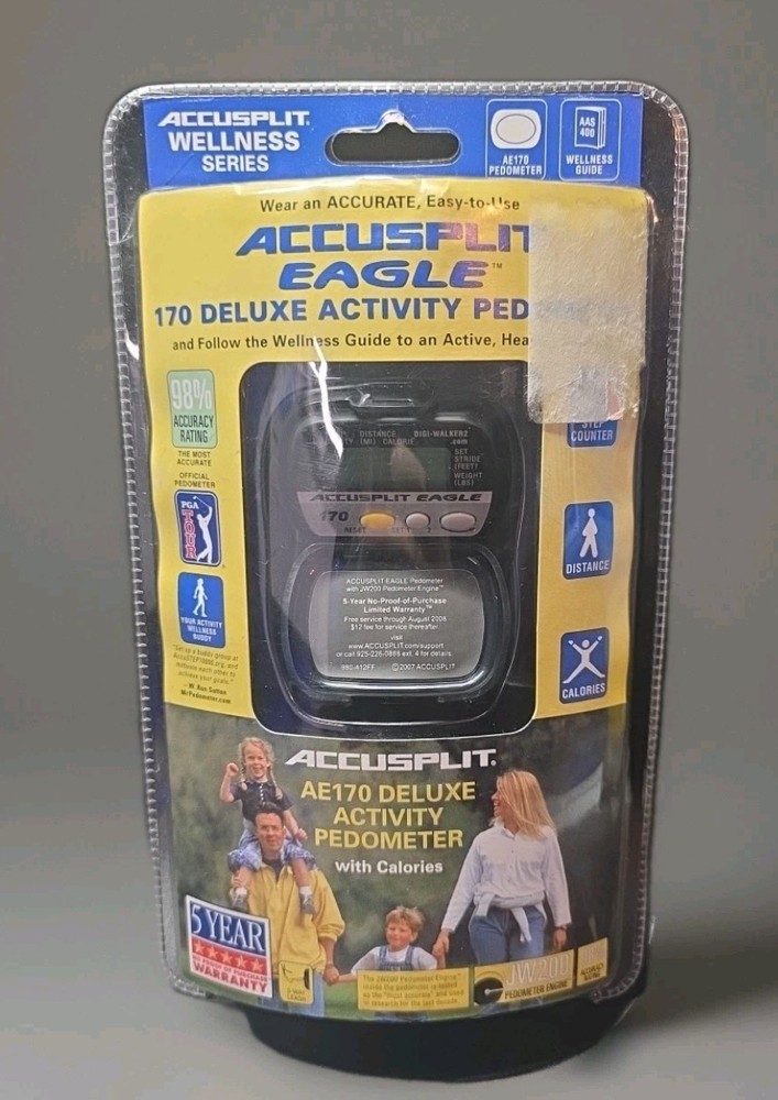 Accusplit Wellness Eagle 170 Deluxe Walking Step Activity Pedometer AE170