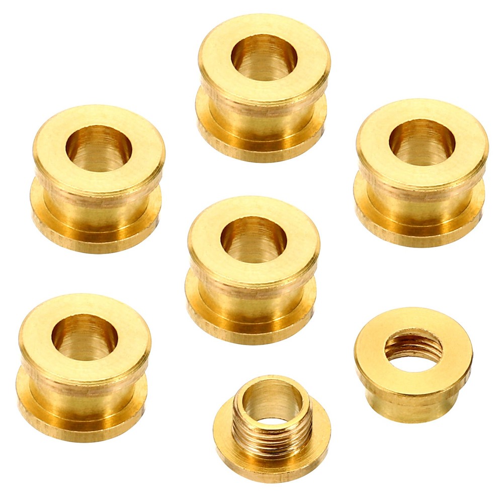 5mm(1/5 Inch) Solid Brass Hole Eyelets, 6 Pcs Flat Grommets, Brass Tone