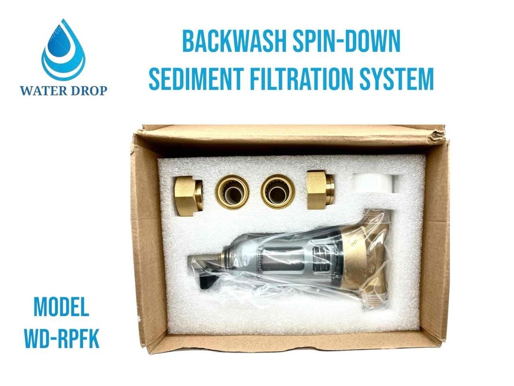 Waterdrop Backwash Spin Down Sediment Filter Whole House Pre-Filtration System