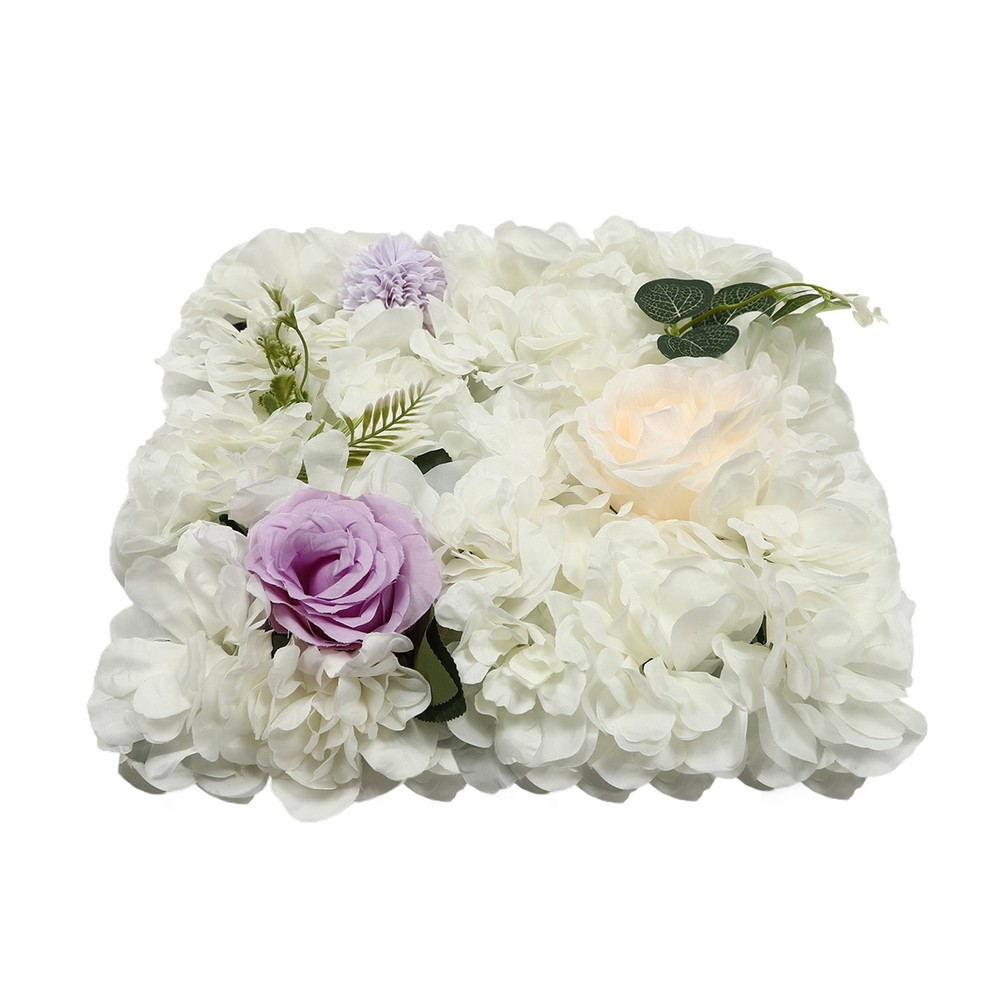 3D Flower Wall Panel-12pcs Artificial Flower Wall Background Rose Wedding Wall
