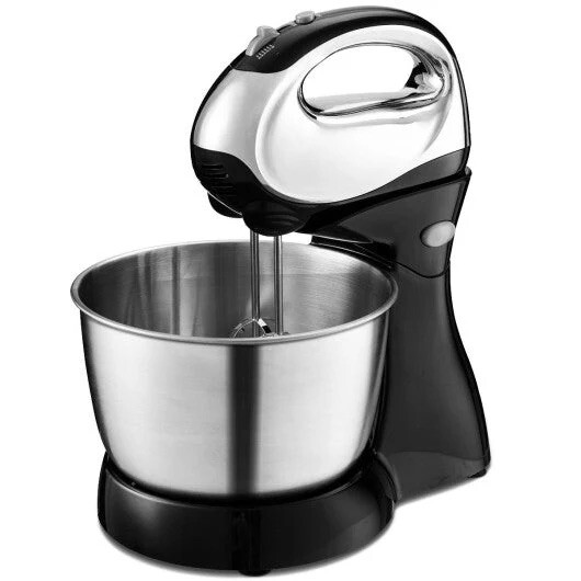 Stand Mixer, 5-Speed + Turbo, White