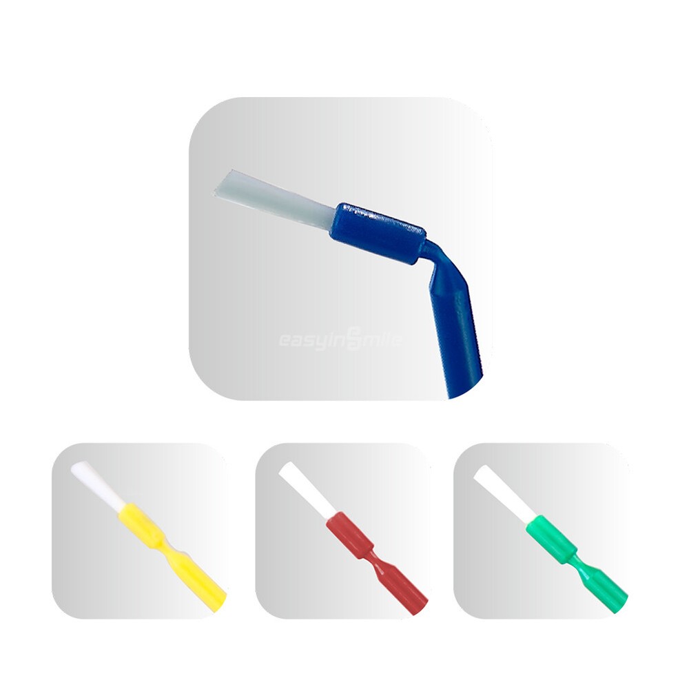 100Pcs EASYINSMILE Dental Disposable Micro Brush Bendable Applicators 4 Assorted