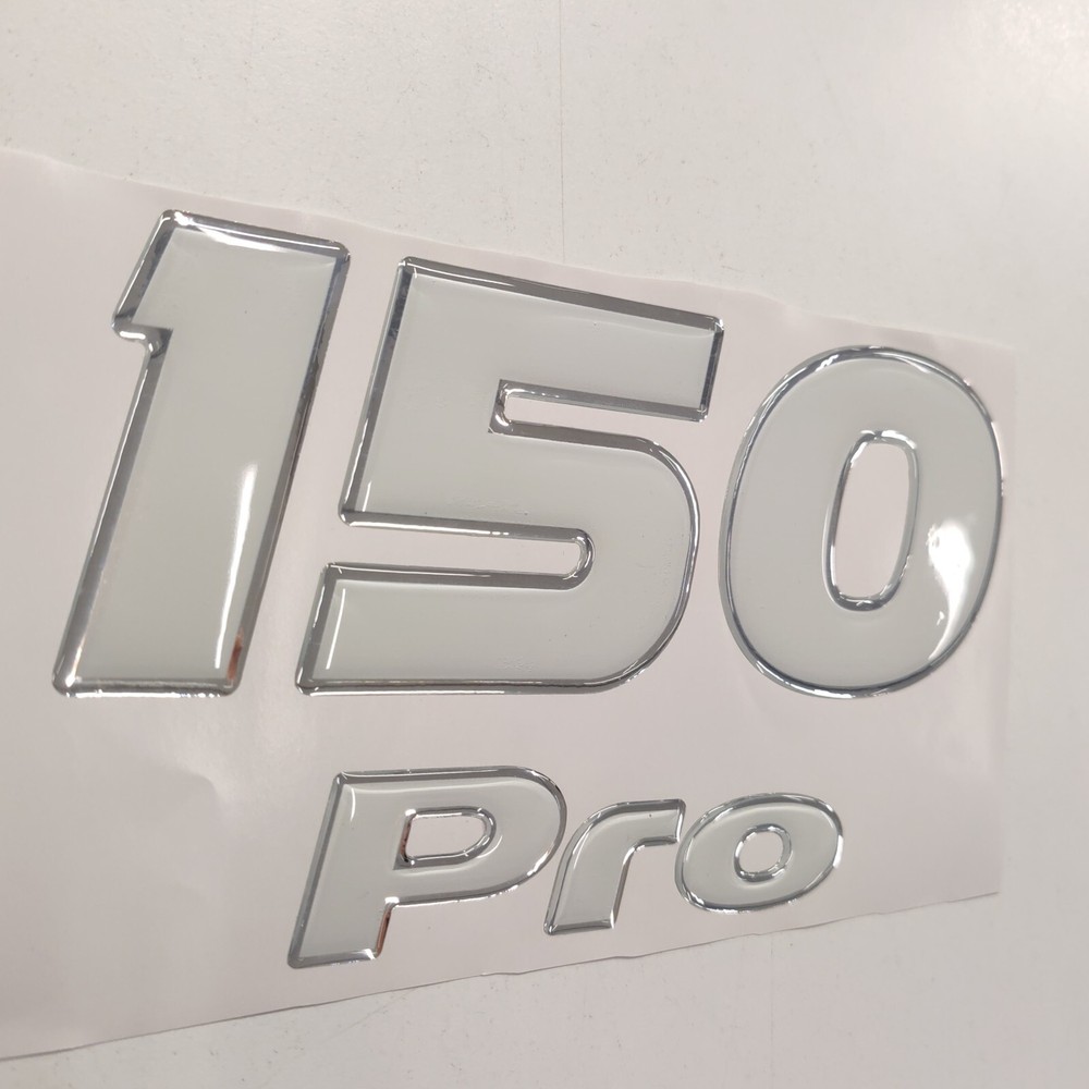 3D Chrome Edge Raised Decal Compatible with Mercury Pro XS 2012-2017 Outboard
