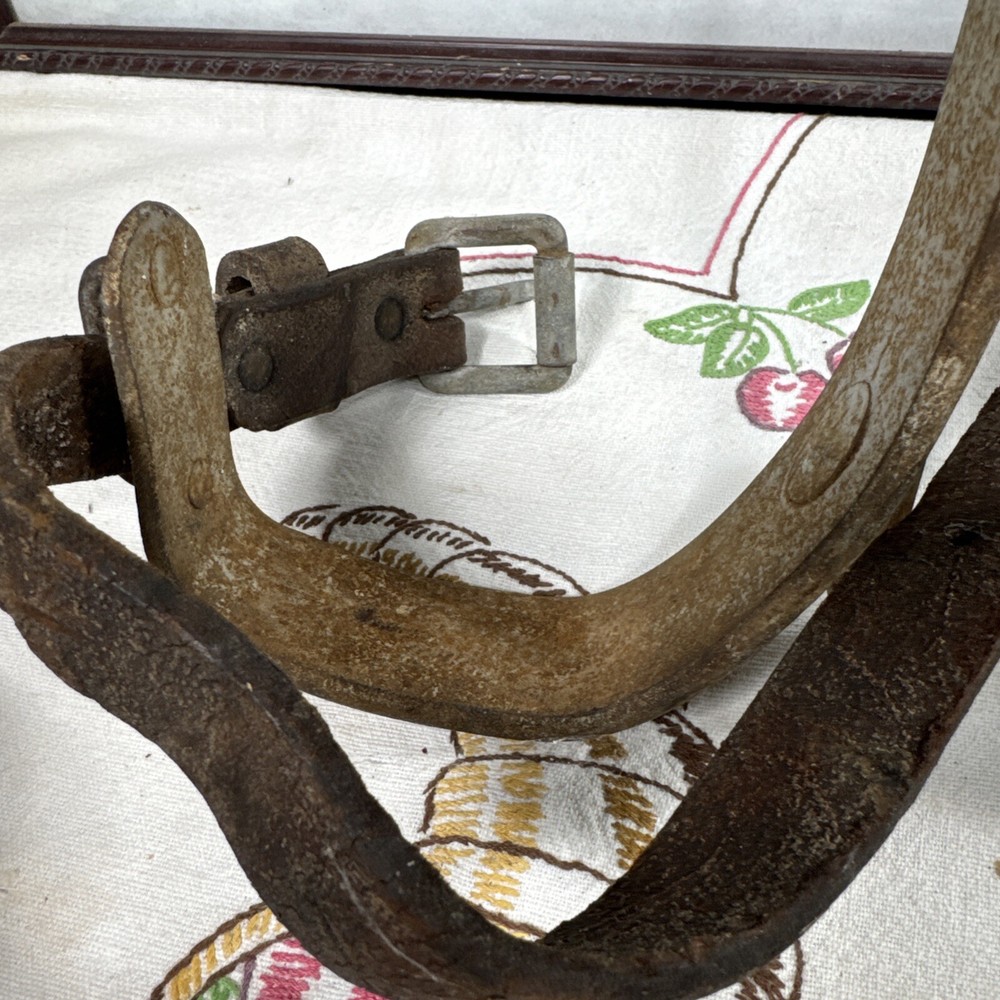 Vintage Pair Tree Pole Climbing Gaffs Spikes Adjustable