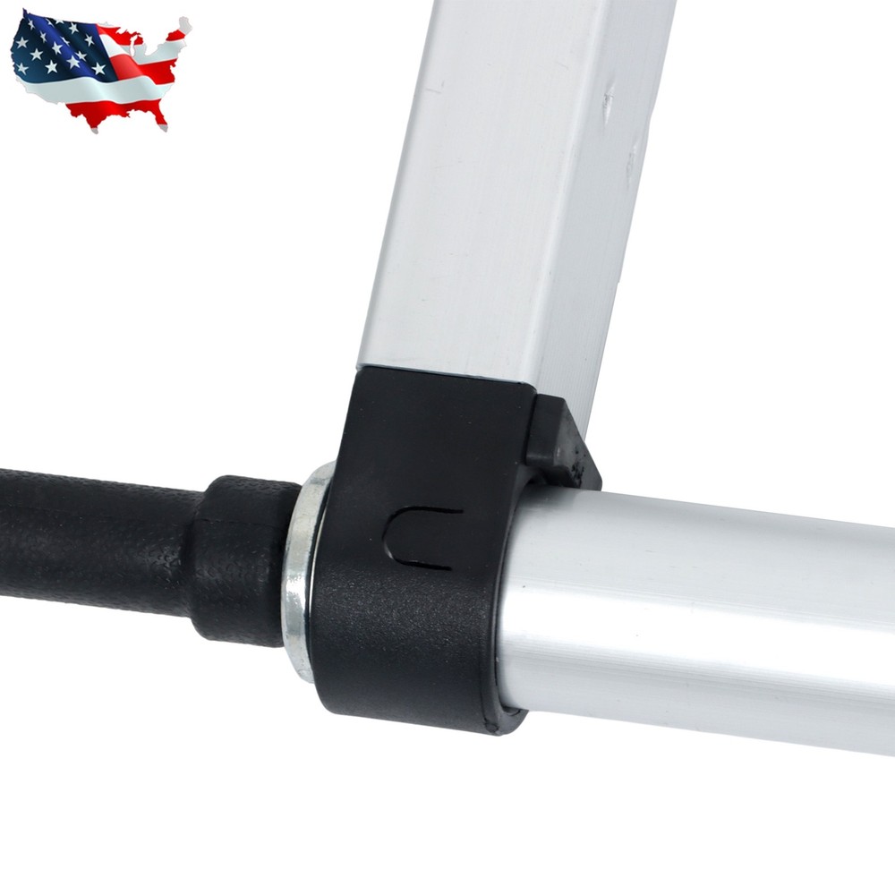 12.5 FT Compact Extension Step Aluminum Folding Telescopic Ladder with Hooks