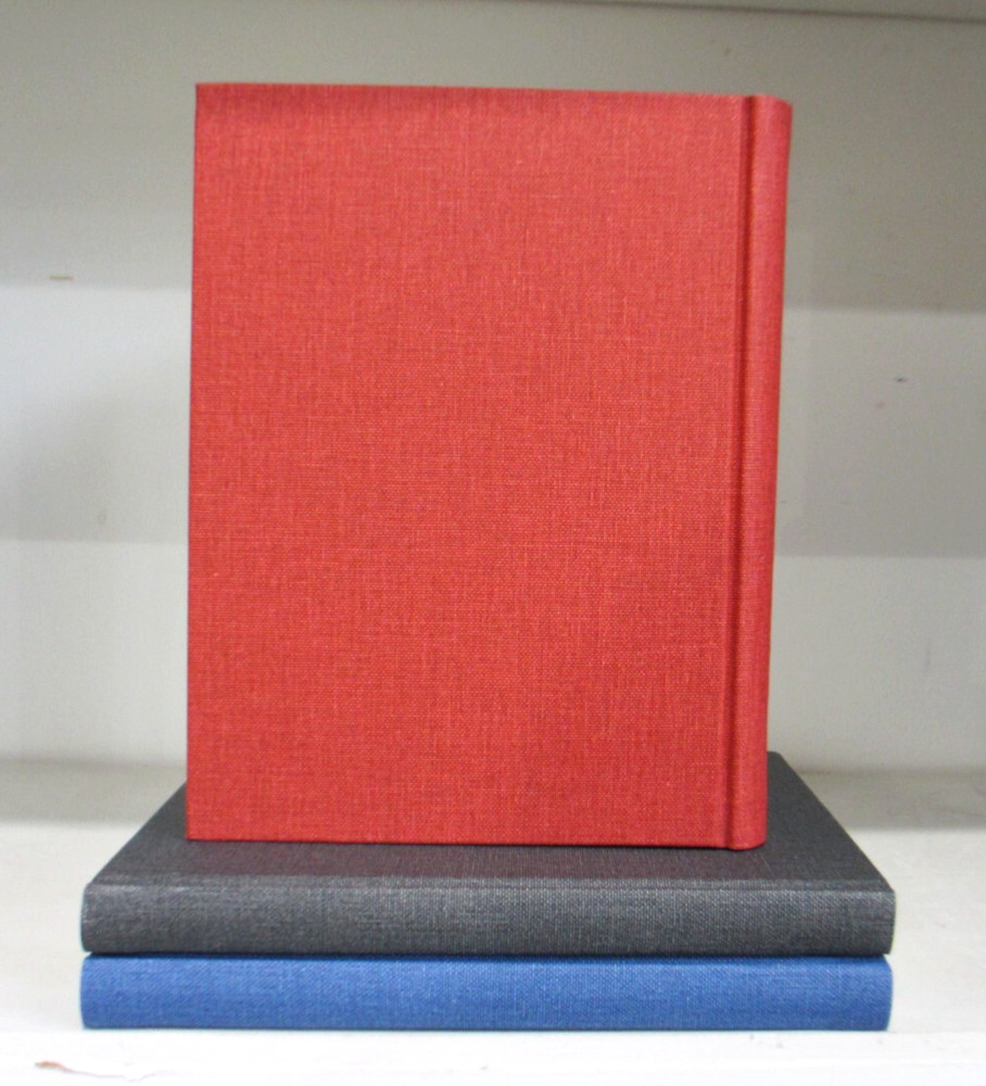 Graph Lined Pages Fabric Hardcover 9" Journal Graphic Image BLUE