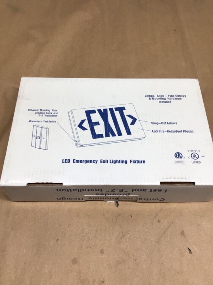 E-CONOLIGHT E-XP2RBW LED EMERGENCY EXIT LIGHTING SIGN FIXTURE #4006F266