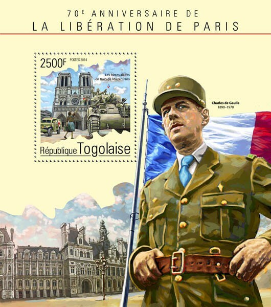 2014 TOGO MNH. PARIS. Yvert&Tellier Code: 905  |  Michel Code: 6353 / Bl.1088