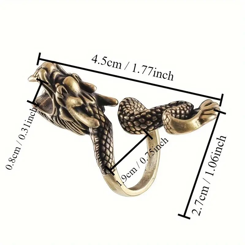 Vintage Dragon Cigarette Ring Holder - Unique Smoking Accessory