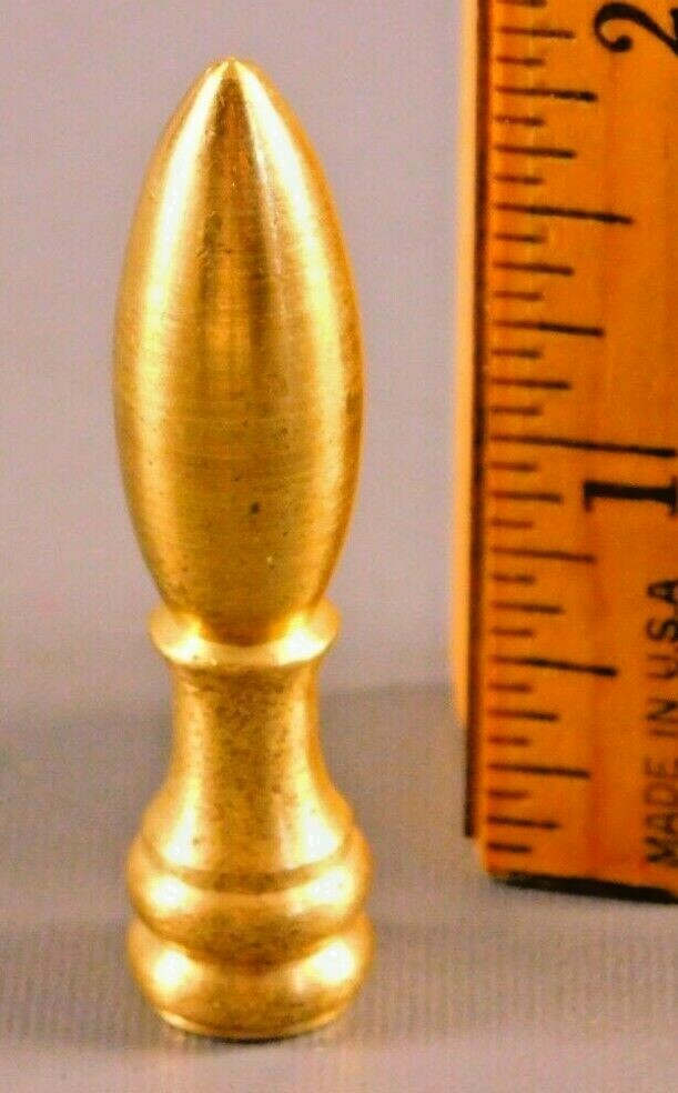 New Solid Unfinished Brass Classical Bullet Shape Lamp Finial 2'' High #MY5