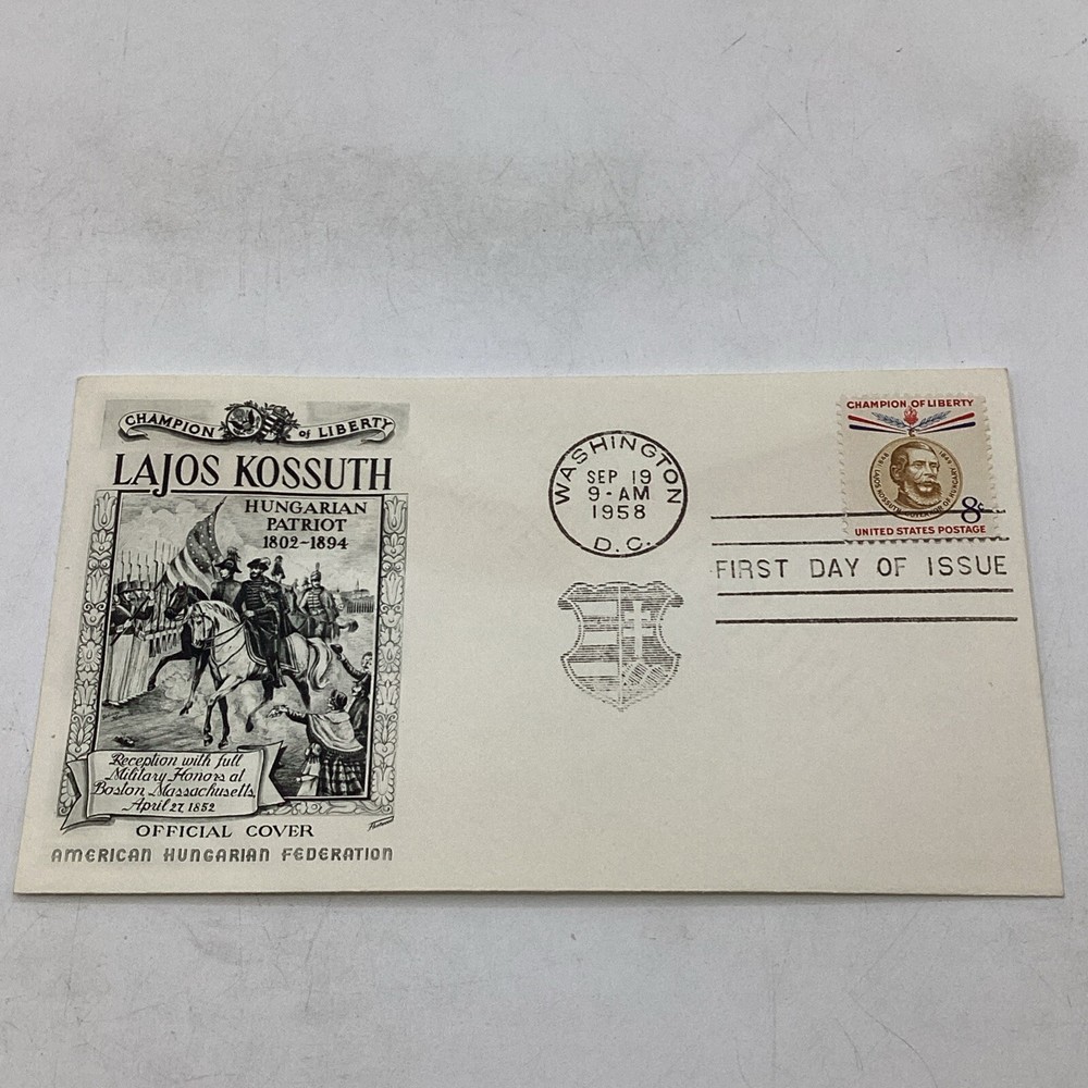 (5) 1958 Assorted Postal Card & Envelope Assorted Denominative Stamps FDC