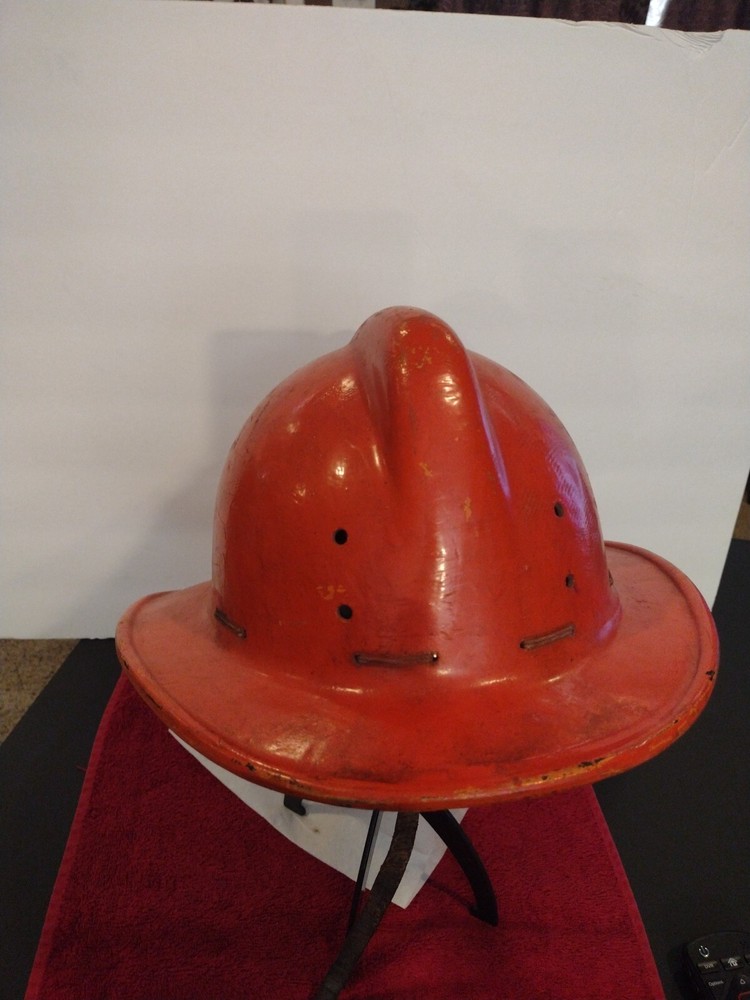 Authentic Antique Vintage Fireman s Helmet, Circa. 1940's