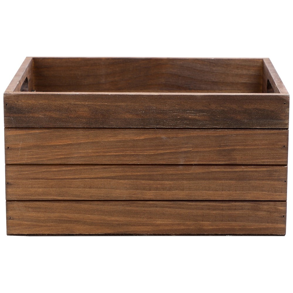 Wood Storage Crate with Chalkboard Label
