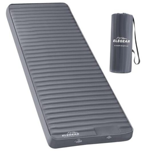 CumbreX Air & Foam Camping Sleeping Pad, HexaFoam Camping Single Light Grey