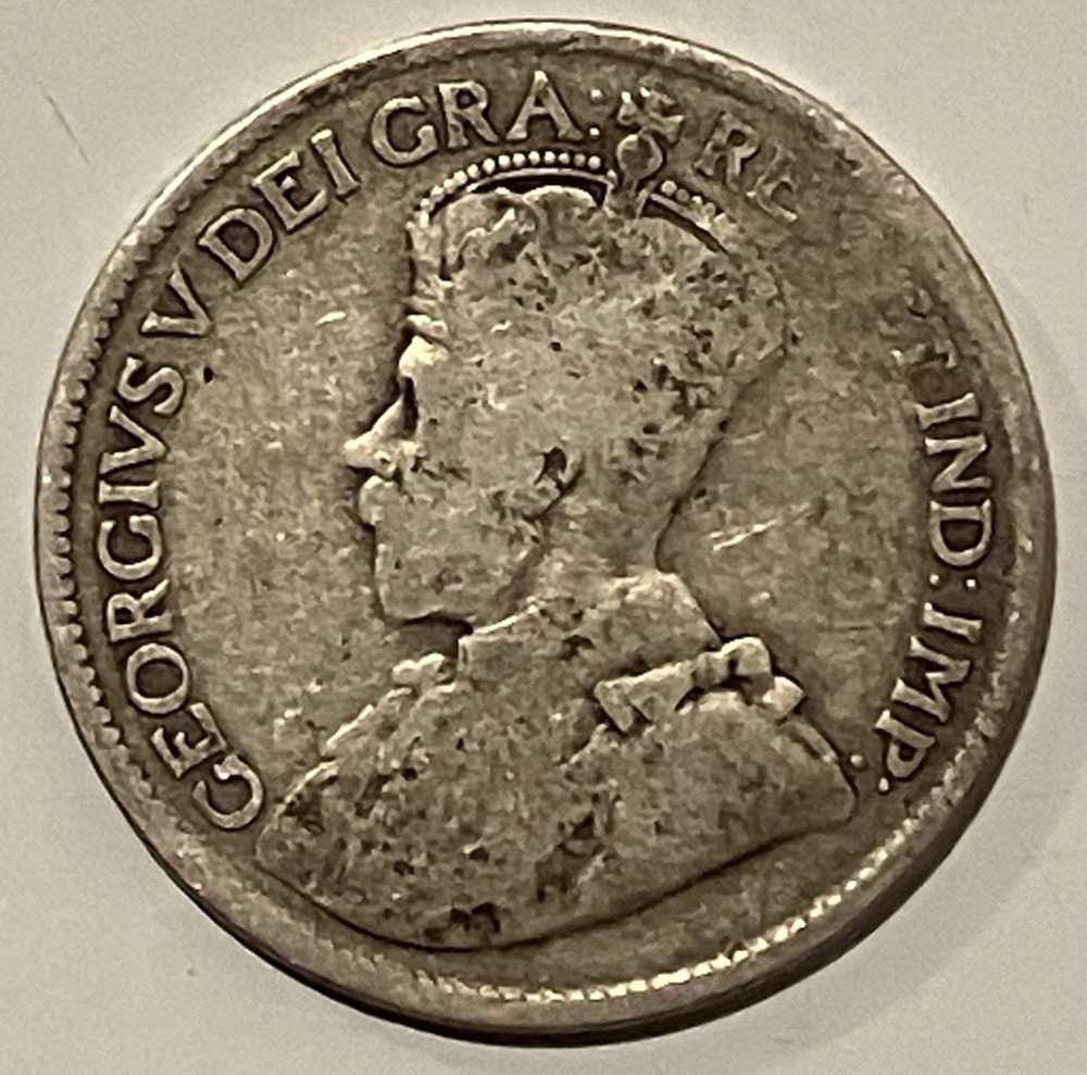1917 George V Canada Silver Quarter.