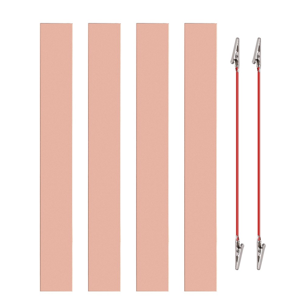 30x250mm Pure Copper Anode Sheet, 5 Pack 99.995% Pure Copper Electrode Plates