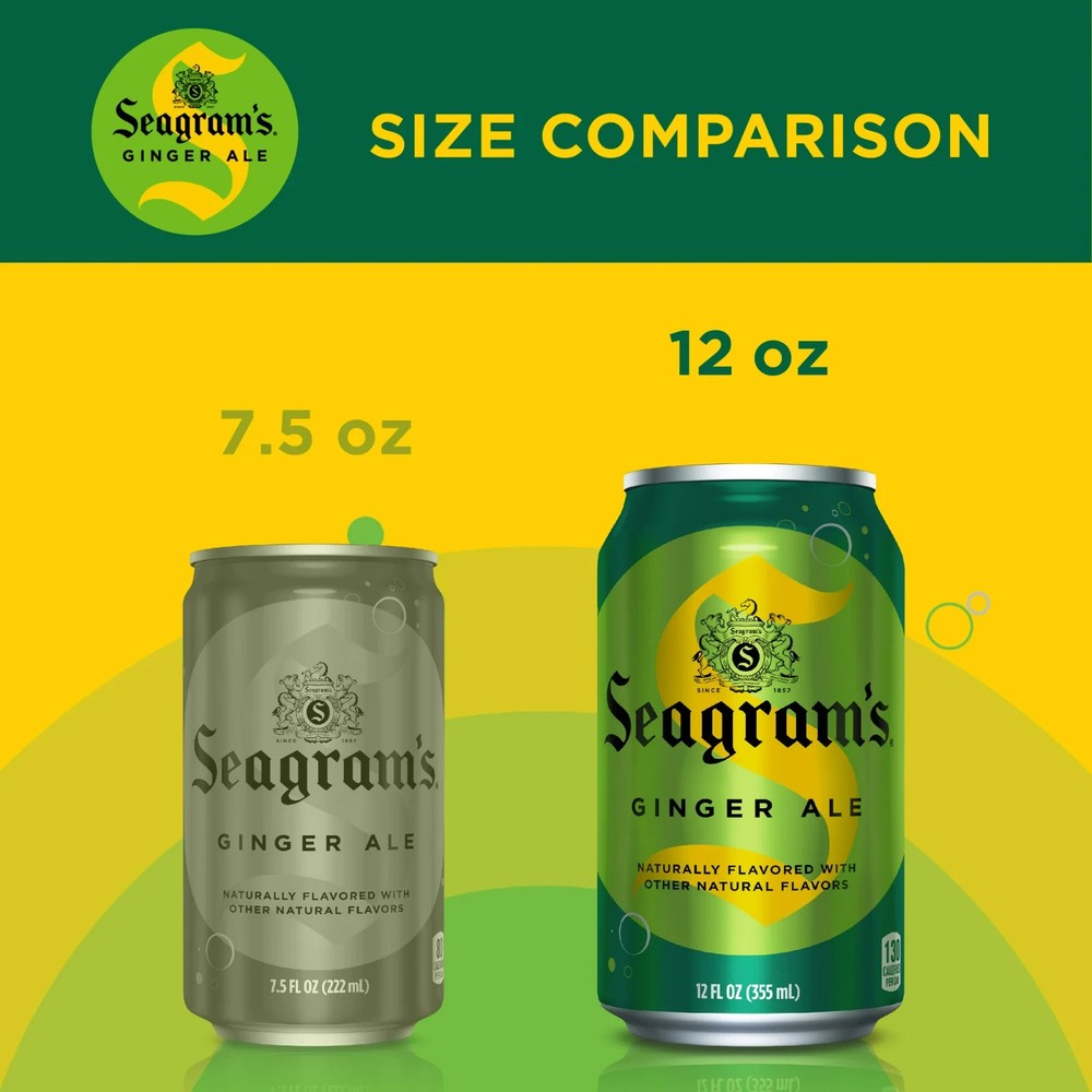 Seagrams Ginger Ale Soda Pop, 12 fl oz, 12 Pack Cans