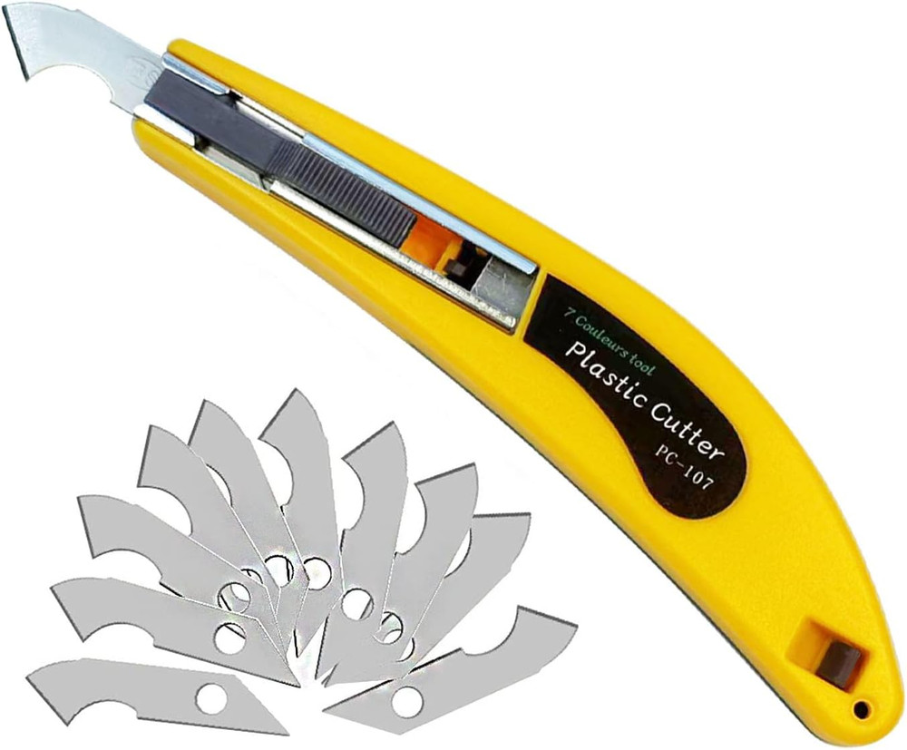 Professional Acrylic Plexiglass Sheet Cutter Scoring Knife Tool,With a Curved Ha