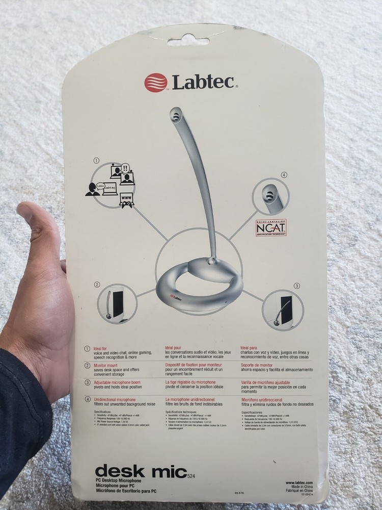 Labtec Desk Mic 524 Desktop Microphone - New