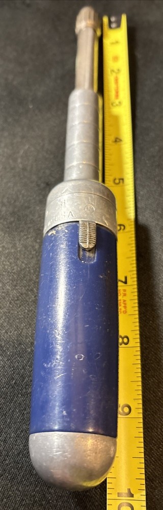 VINTAGE CRAFTSMAN AUTOMATIC PUSH DRILL WITH ALL 7 DOUBLE ENDED BITS GREAT TOOL
