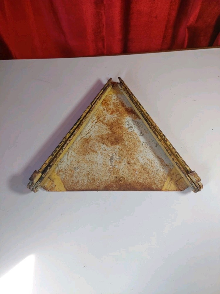 Vintage Iron Warning Triangle Road Sign