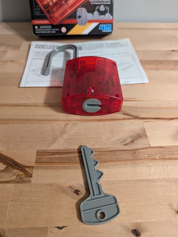 KidzLabs - Giant Visible Padlock, Already built. Good shape.