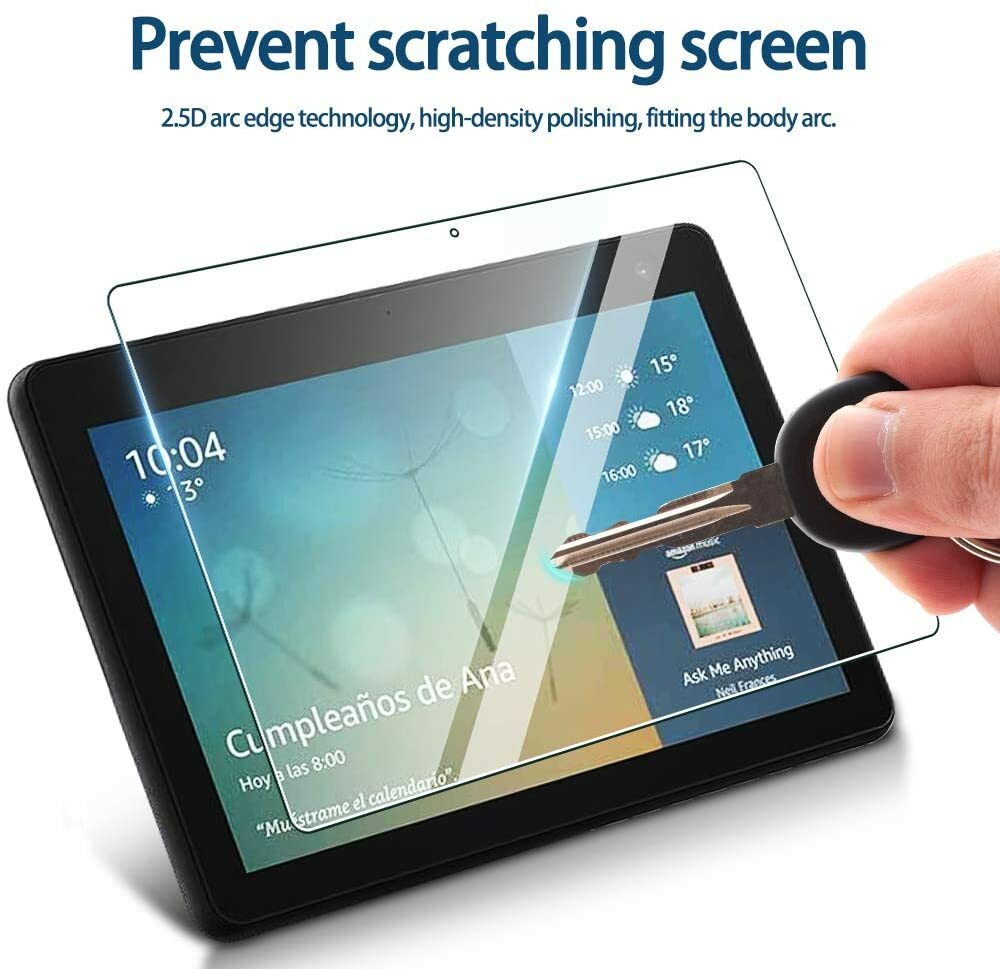 2PCS Glass Screen Protector for Amazon Echo Show 10 (10.1 inch, 3rd Generation)