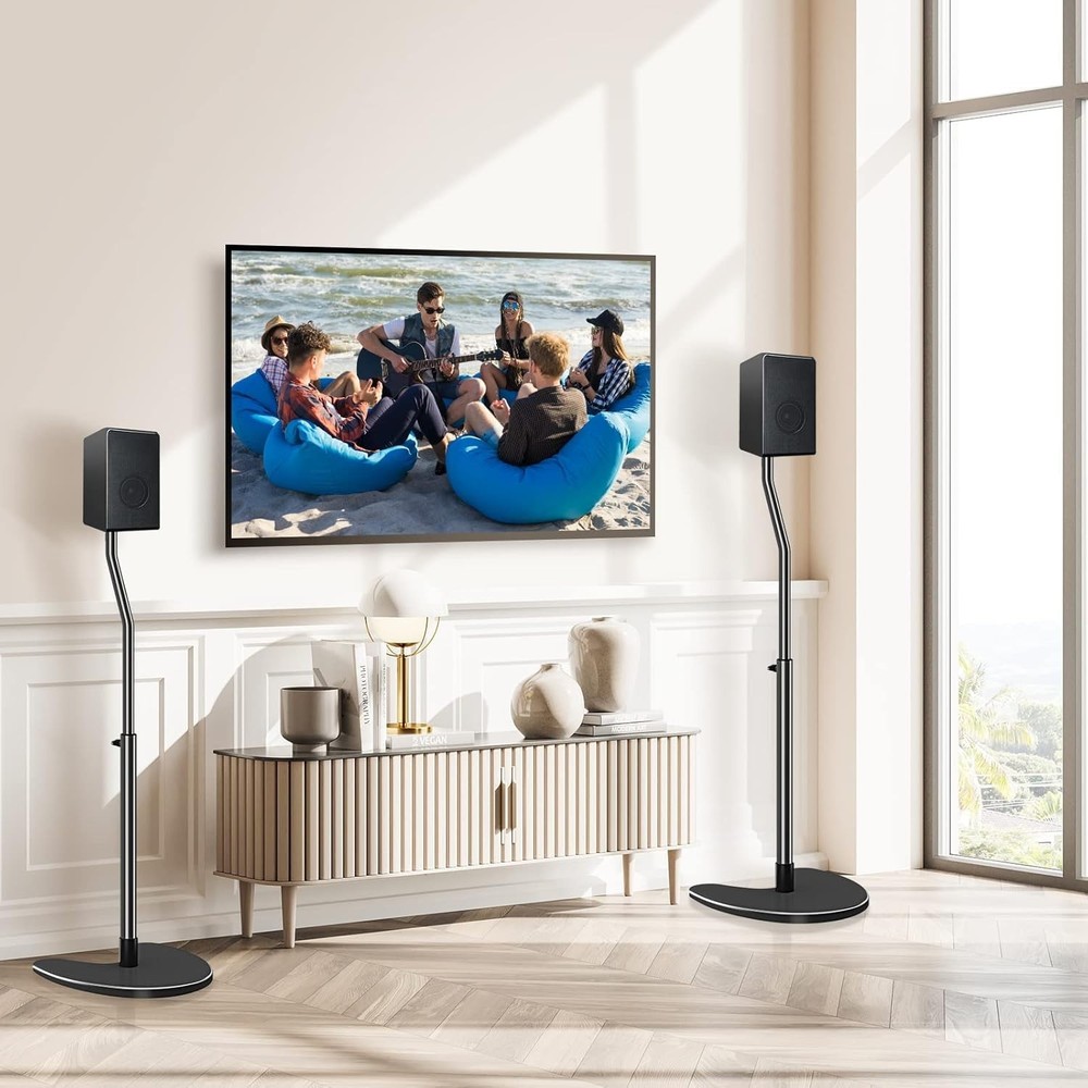Adjustable Speaker Stands, Heavy Duty Base, 11 Lbs Capacity