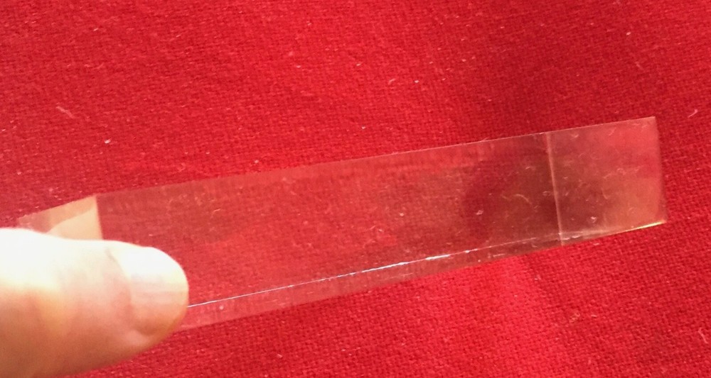 Vintage Clear Acrylic Lucite Rectangular Display Base Block Brick Cube 5" x 3"
