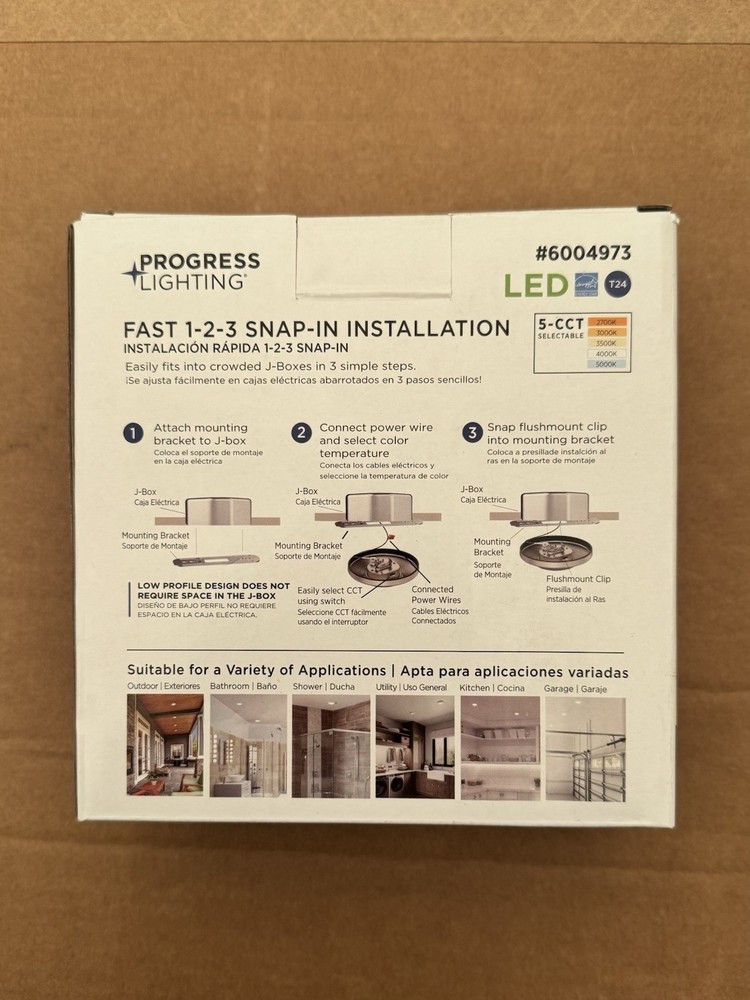 NEW - Progress Lighting LED P810044-009-CS Mini Flushmount Indoor Light