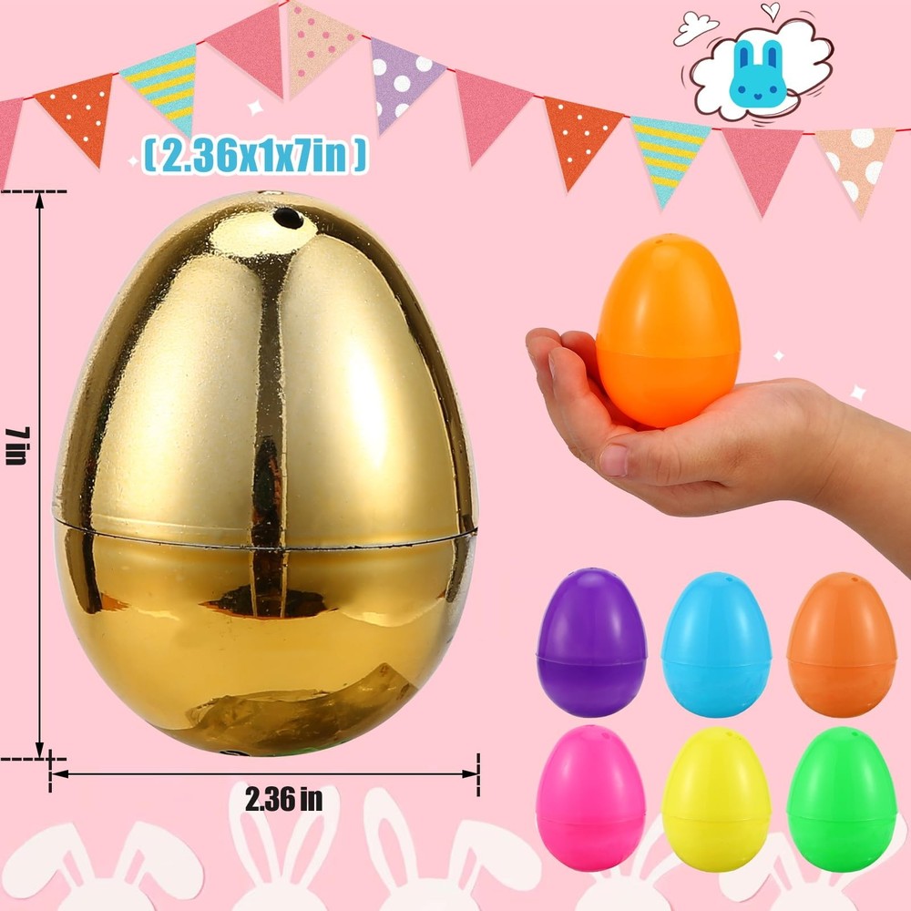 300 Pcs Easter Eggs,2.35" Assorted Bright Colors Plastic Easter Eggs for East...