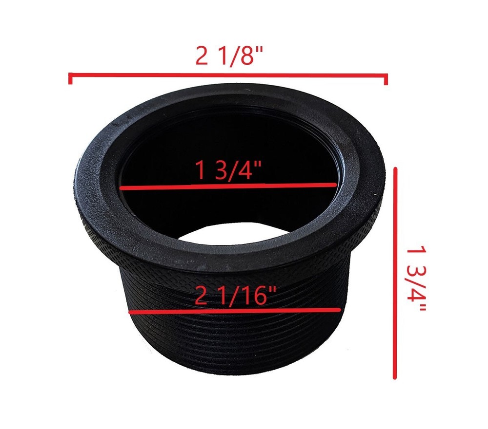 SereneDrains 2 Inch Cast Iron Shower Drain Base with Threaded Plastic Fitting