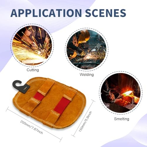 Hand Heat Shield High Temperature Hand Pad Split Cowhide Welding Hand Pad