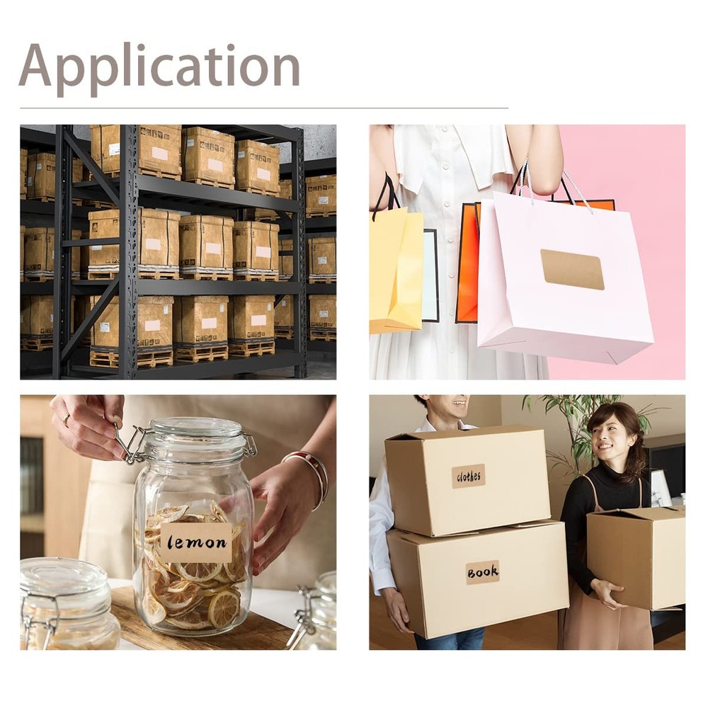 3 X 5 Inch Rectangle Adhesive Color Coding Stickers,Kraft Rectangle Labels -2...