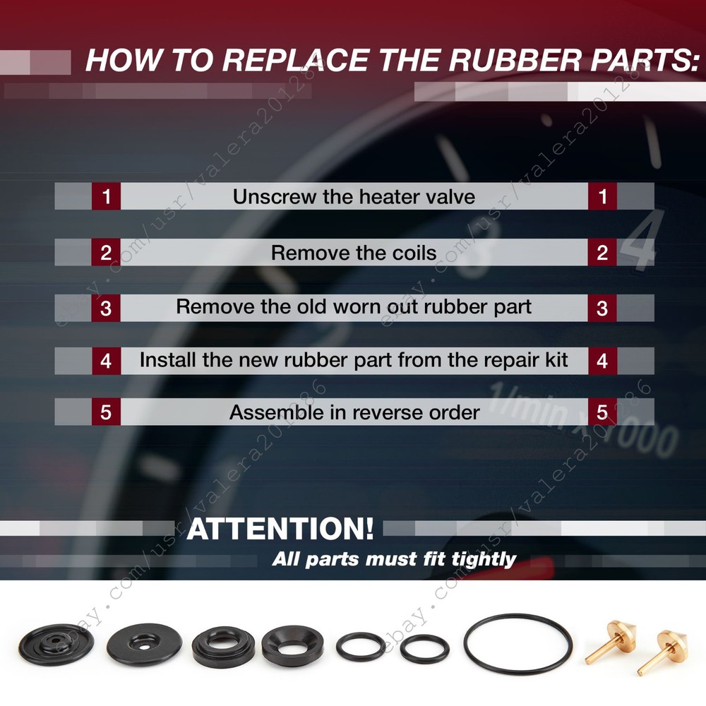 BMW Heater Valve Repair Kit E39, E38, E53, E34, E32, E31, E65, E66, E60, E61