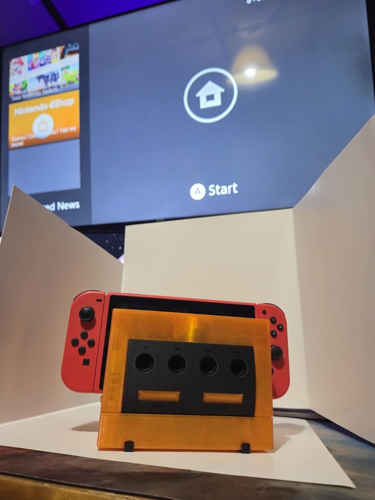 Orange GameCube Style Dock for Nintendo Switch V1 & Oled