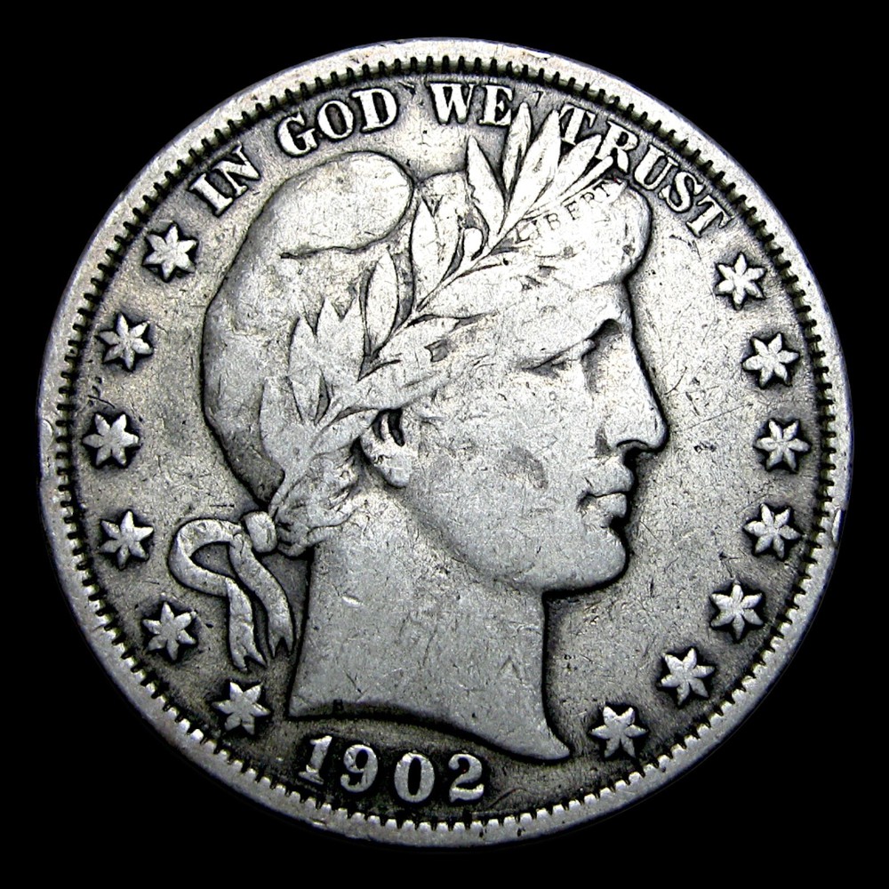 1902 Barber Half Dollar Silver ---- Nice Details Coin ----  #507D