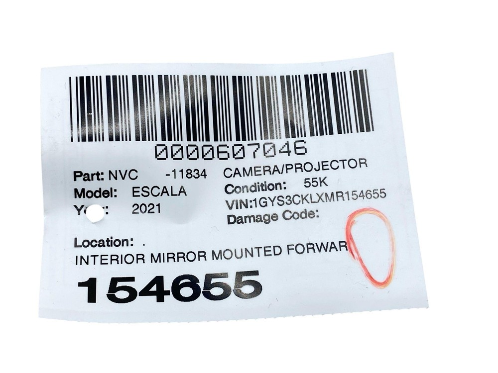 2021-2022 CADILLAC ESCALADE INNER MIRROR MOUNTED FORWARD COLLISION ALERT MODULE