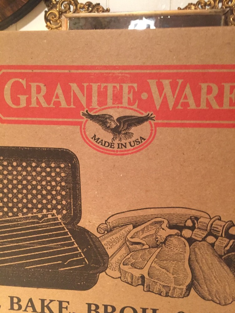 New In Box Granite-Ware 3pc. Bake, Broil & Grill Set