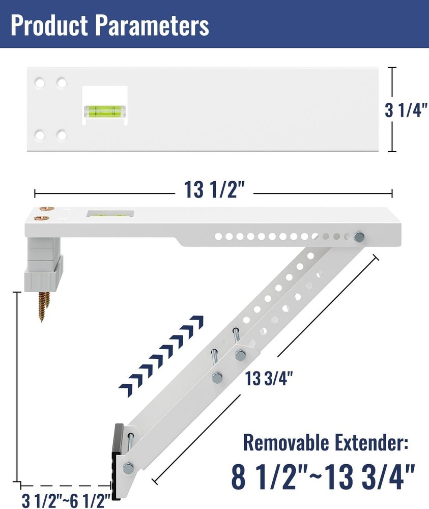 Air Conditioner Support Bracket, Heavy Duty Window AC Bracket Universal