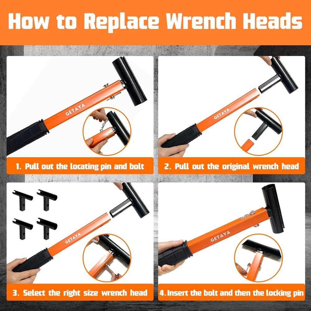 4 in 1 Door Hinge Adjustment Tool, Multi-Size Hinge Adjustment Tool with Rubb...