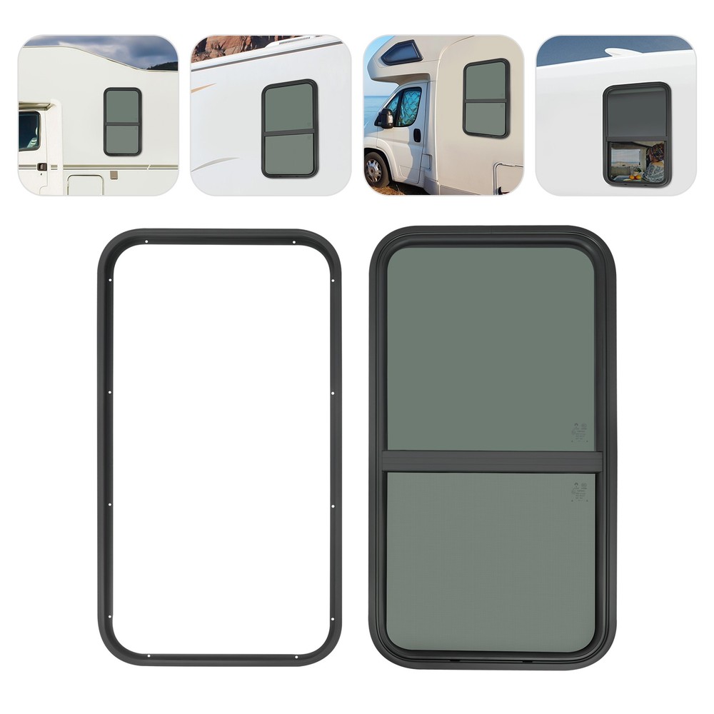 18" x 35" RV Window with Trim Ring Vertical Sliding Window Cargo Trailer Camper