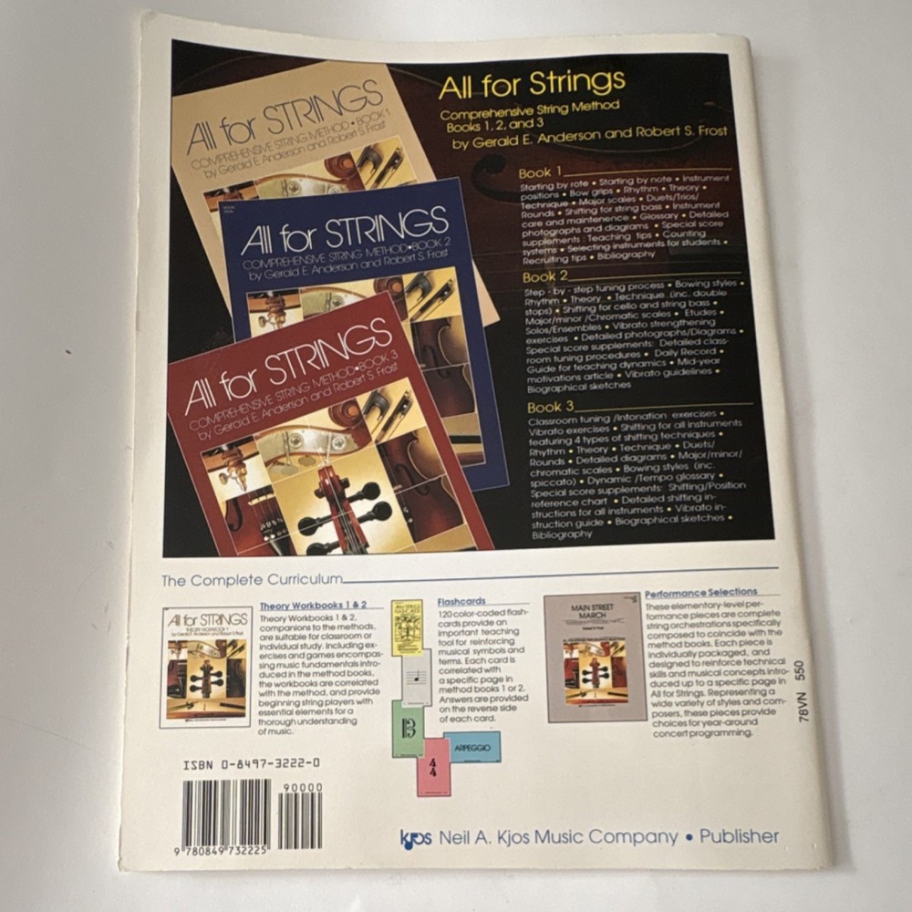 All for Strings Comprehensive String Method Book 1 Anderson Frost Violin Kjos