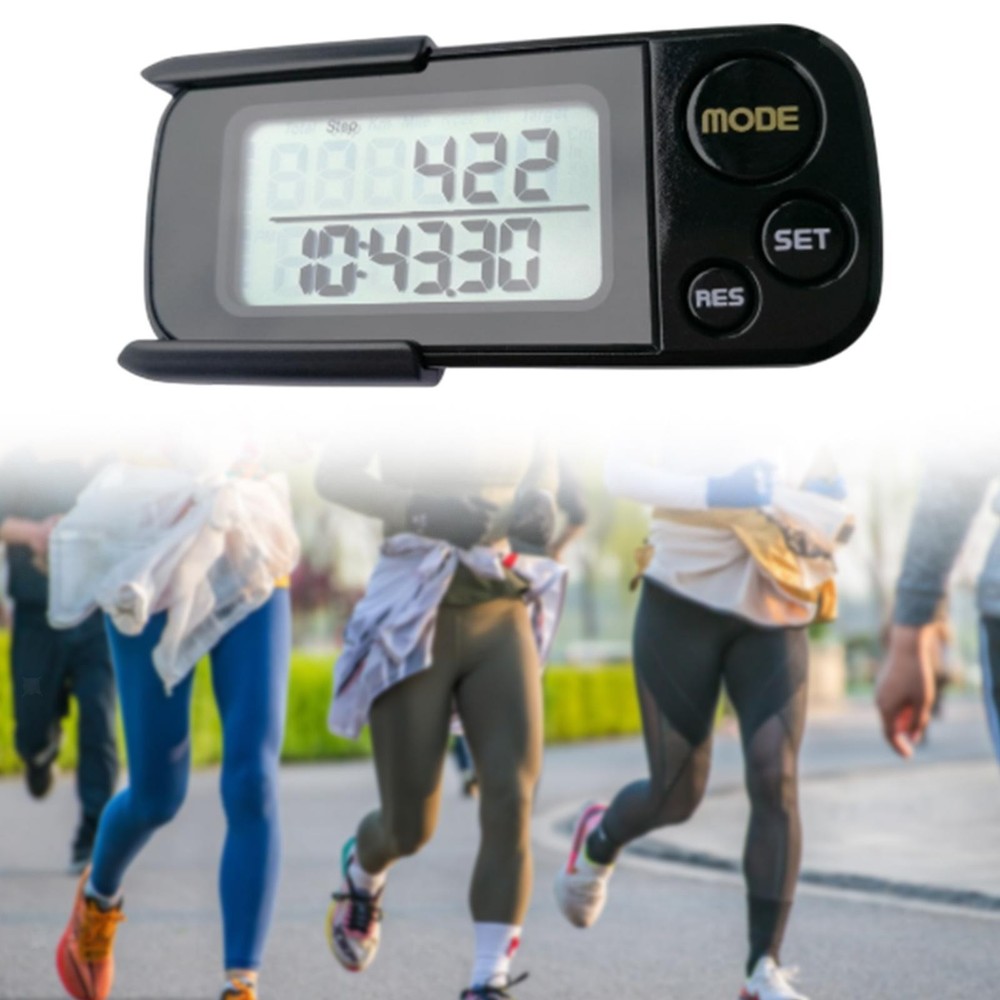 Large Screen 3D Pedometer Counter Running Running Stopwatch