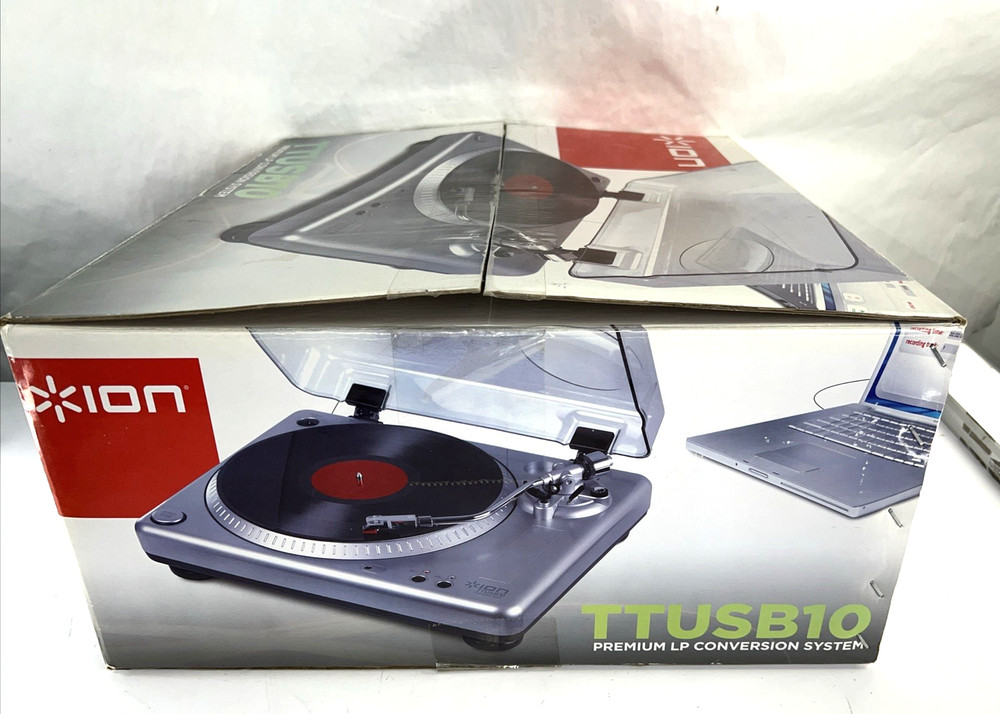 Ion TTUSB10 Premium LP Conversion Turntable USB Record Player **NEW IN OPEN BOX!