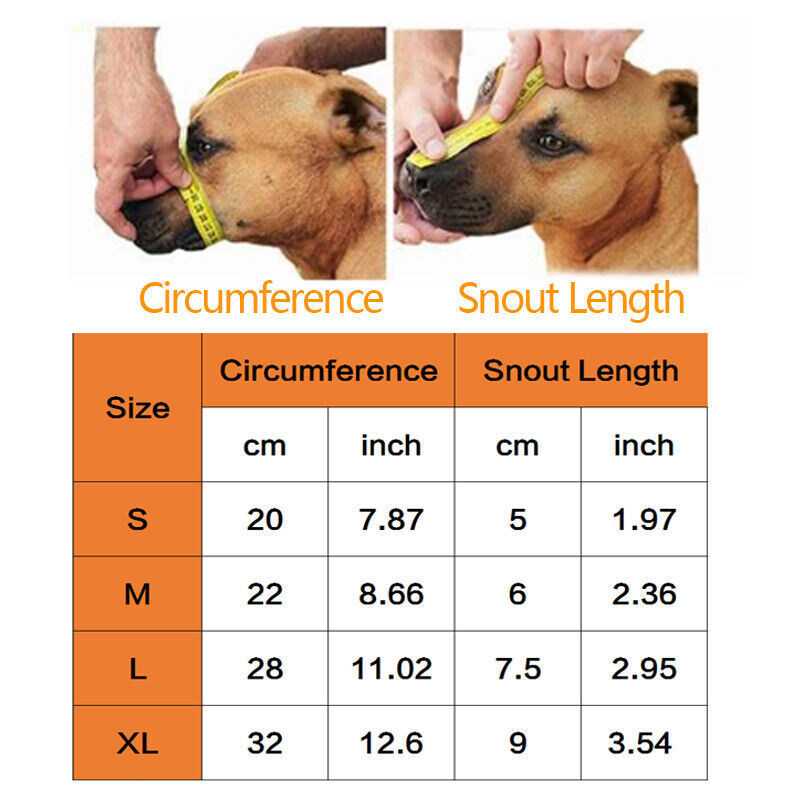 Dog Muzzle Pet Muzzle for Anti-Biting Chewing Licking Adjustable Breathable US