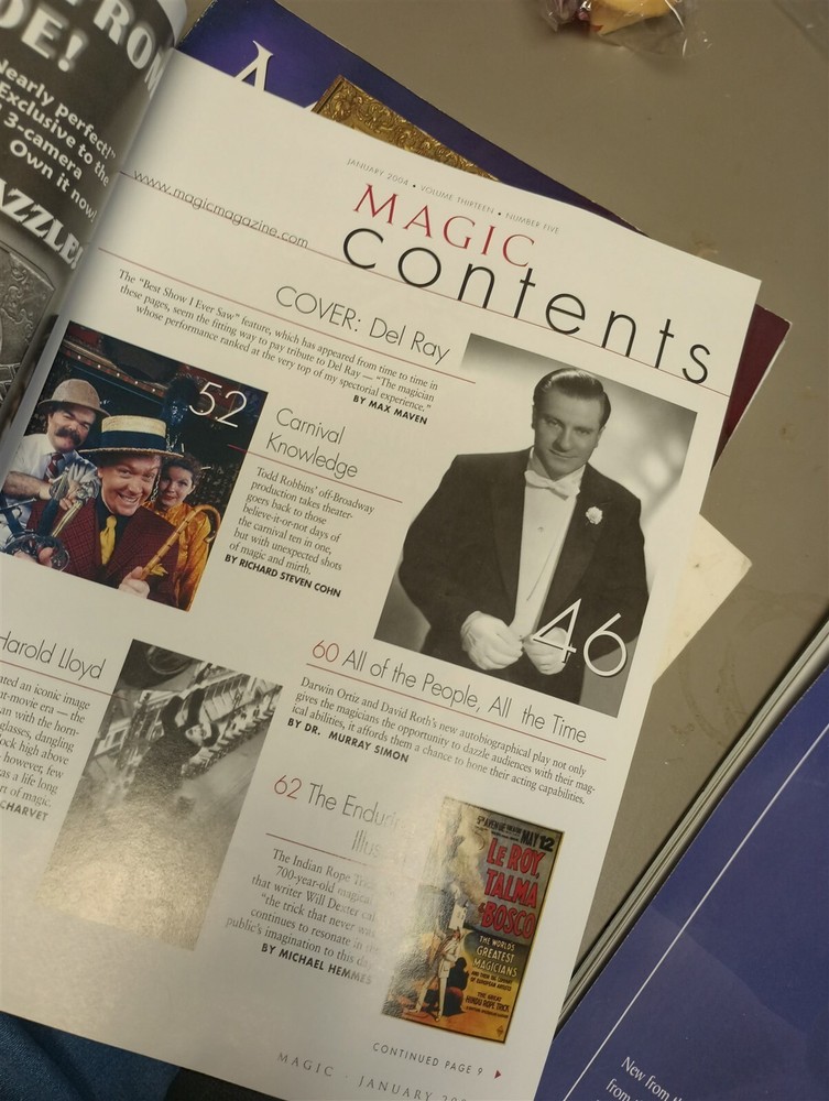 Del Ray Autobiography 1925-2003 Magic Magazine Issue 2004