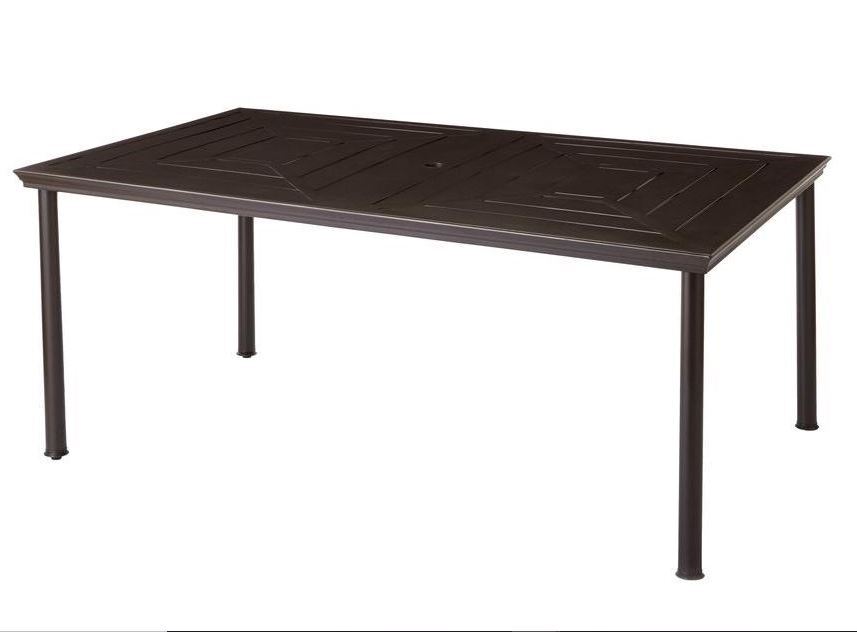 Hampton Bay Middletown 66" Rectangular Patio Dining Table Steel Dark Chocolate